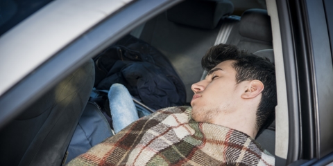Sleeping in car