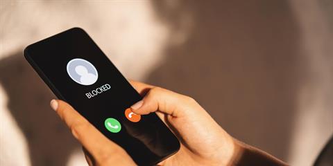 Declining a blocked call on cell phone